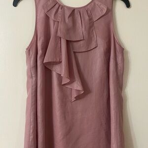 Blush Pink Ruffle Sleeveless Top